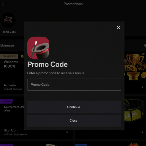 Parimatch promo code
